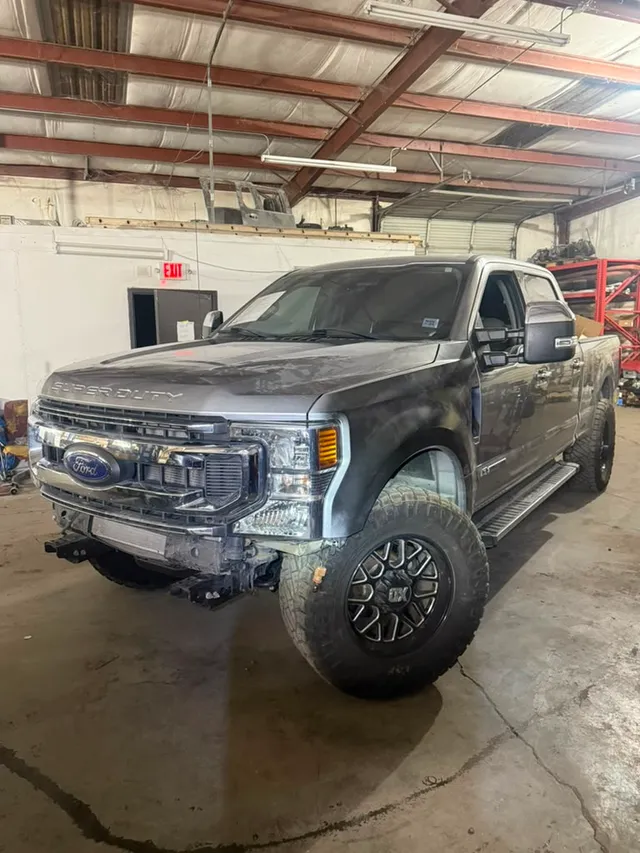 Gray truck — bumper before — Stop N Go auto body & paint, Stone Mountain GA