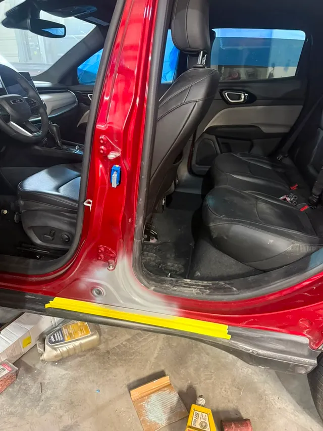 Maroon suv — collision before — Stop N Go auto body & paint, Stone Mountain GA