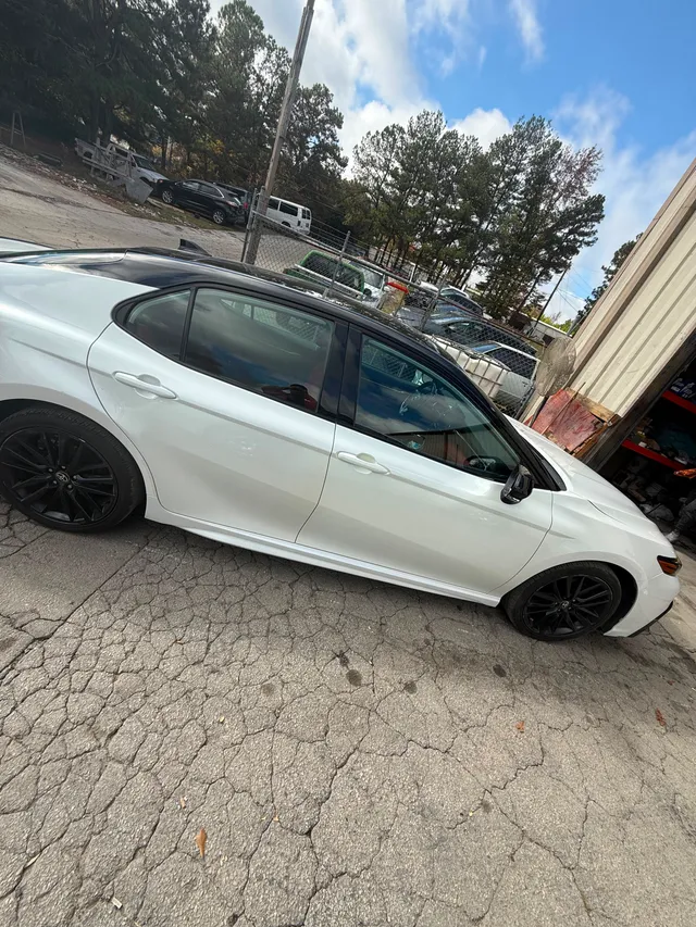 White sedan — ceramic after — Stop N Go auto body & paint, Stone Mountain GA